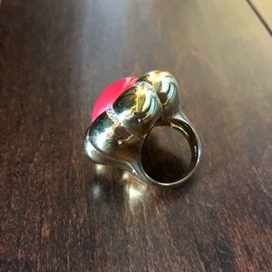 Gold and red stone ring